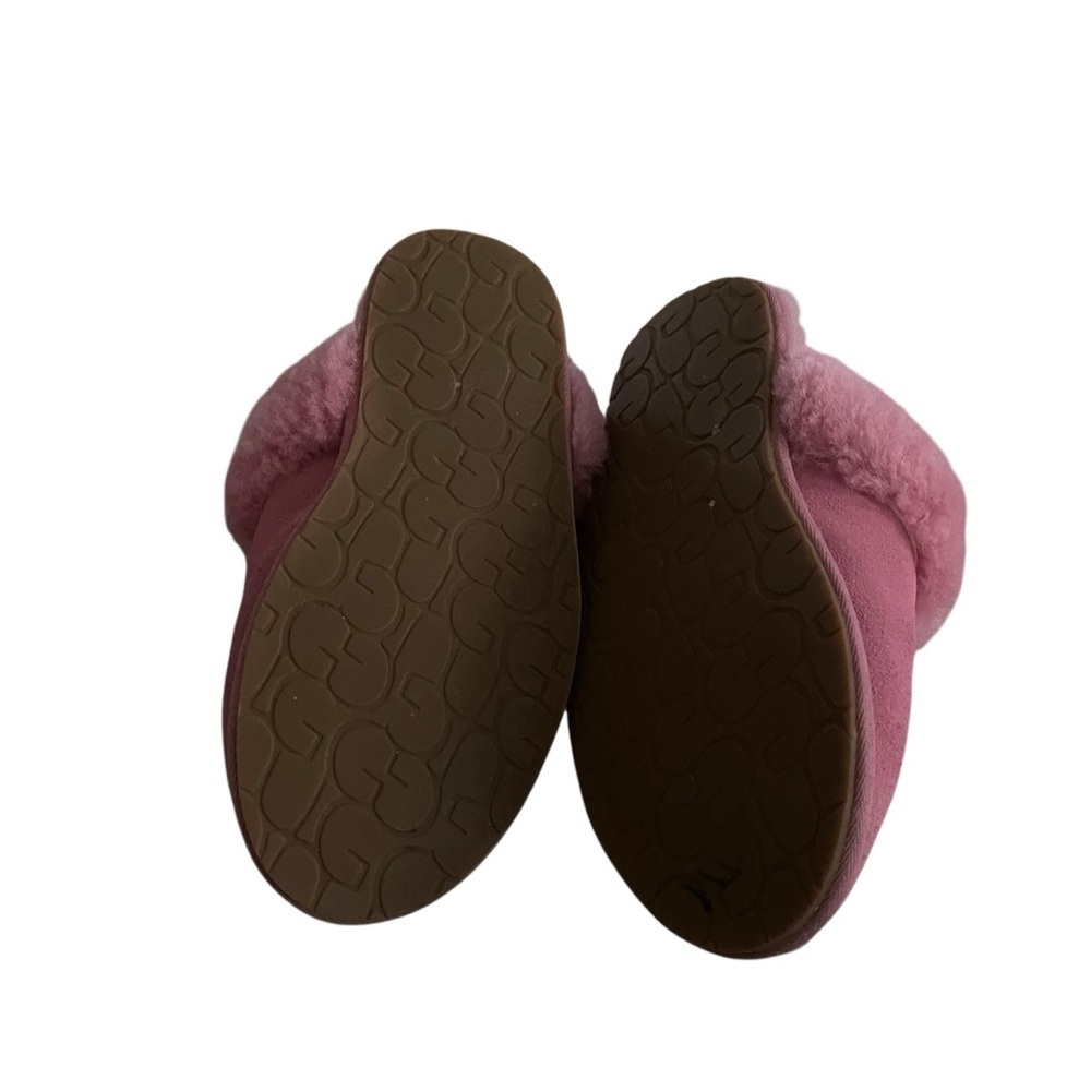 UGG Pink Plush Slippers Women Size 7 - Picture 7 of 9